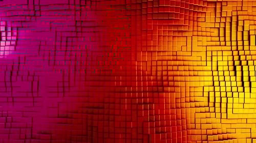 Abstract Waving Geometric Cubes Background Animation