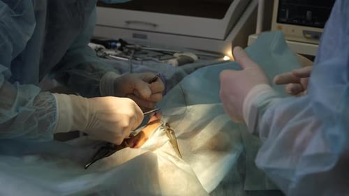 Surgical Procedure at the Veterinary Hospital