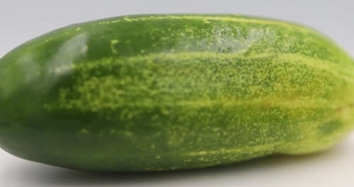 Rotating Close Up of a Cucumber