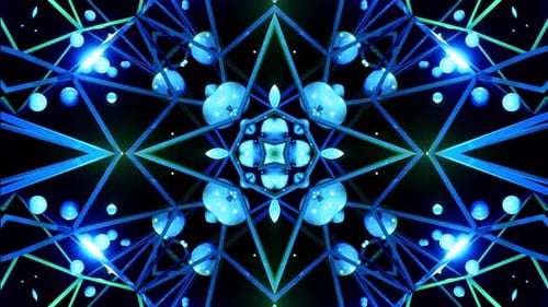 Patrones de caleidoscopio futurista VJ Loop Movimiento psicodélico Fondo abstracto