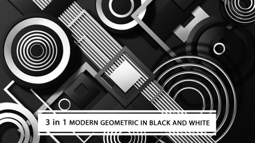 Black And White Abstract Geometric Pattern Seamless Loop Background