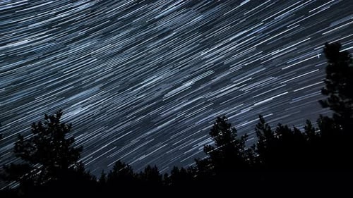 Star Trails in the Night Sky