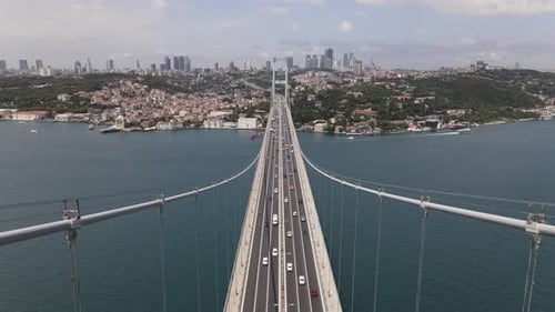 Istanbul Bridge Aerial View