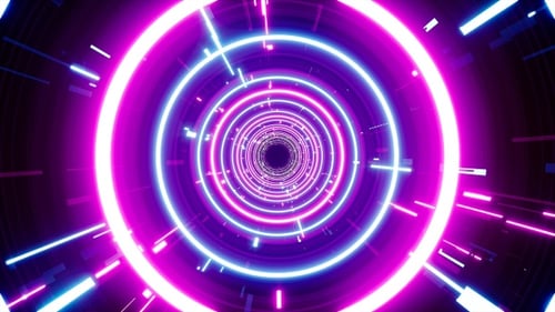 Neonlicht-Datenkreis Vj Loop