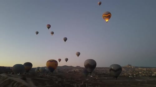 Hotair Baloon On Skyscape