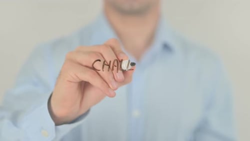 Challenge Your Strength, Writing on Transparent Screen