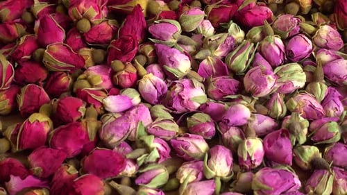 Flower tea from the petals of the tea rose and the French rose.
