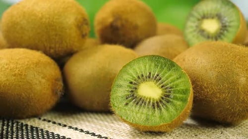Vibrant Close Up of Fresh Kiwi Fruit