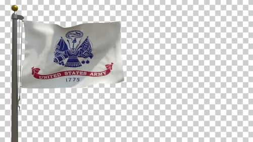 United States Army Flag Waving Animation