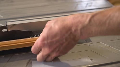 Woodworker Finish His Work