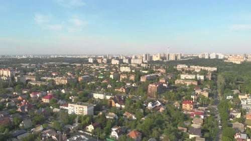 Cityscape Aerial Drone View