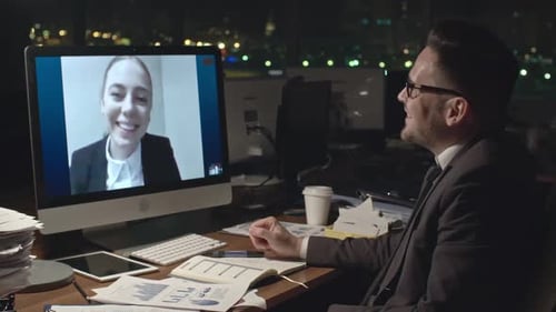 Late Night Business Video Call