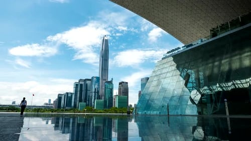 Zeitraffer der Stadt Shenzhen