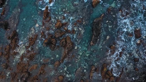 Top View of a Deserted Coast