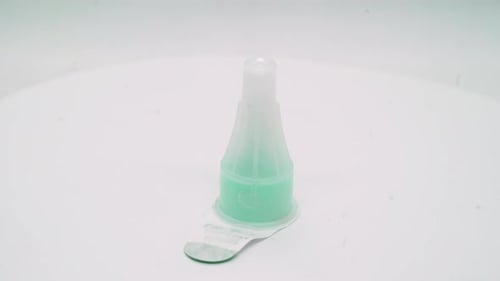 Close up of sterile medical applicator in packaging