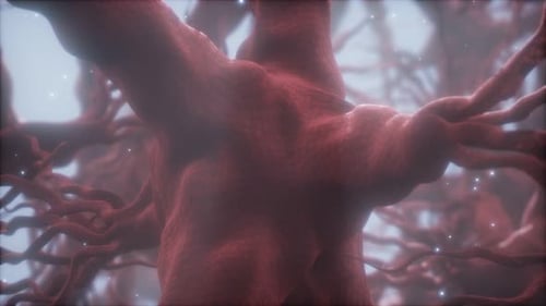 Abstract 3D Neural Network Medical Background Animation