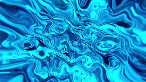 Abstract Blue Liquid Flowing Motion Background Loop