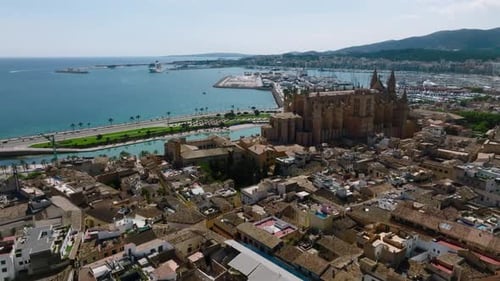 Catedral medieval gótica de Palma de Mallorca en España