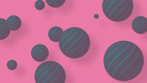 Abstract Geometric Spheres Floating Pattern Background