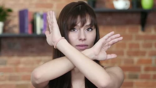 Crossing Hands, Rejecting Offer, No By Woman, Indoor