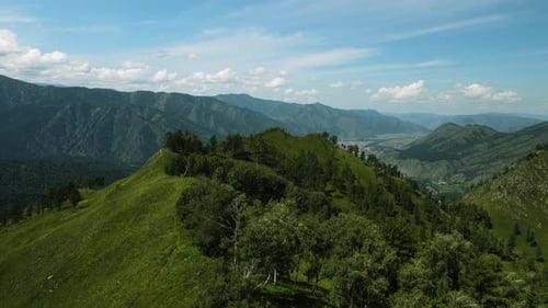High Mountains Covered with Green Vegetation