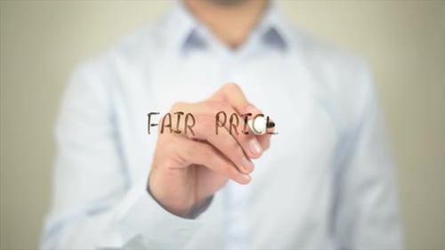 Fair Price Written on a Screen