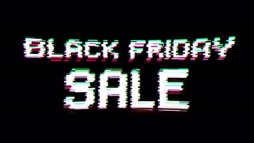 Black Friday Sale Glitch Text Animation