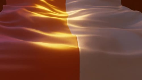 Dynamic Abstract Fabric Animation with Golden Light