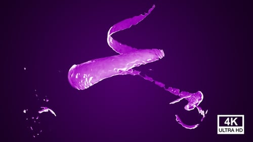 Abstract Purple Liquid Splash Motion Element