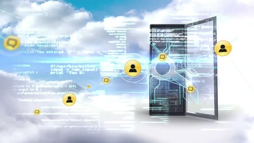 Animation of network of connections with people icons