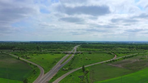 Vue Aérienne De L'échangeur Routier, Ukraine
