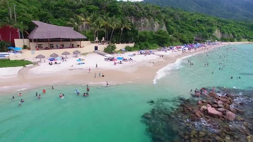 Turquoise Waters and White Sand Tropical Beach