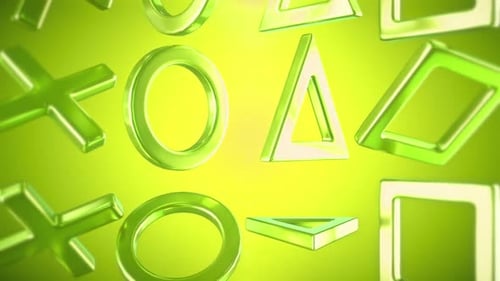 Green Gaming Symbols Backgound
