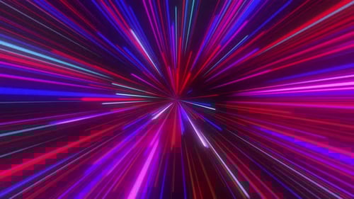 Futuristic Warp Speed Light Trails Animation