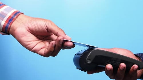 Card Payment with Black Credit Card Reader