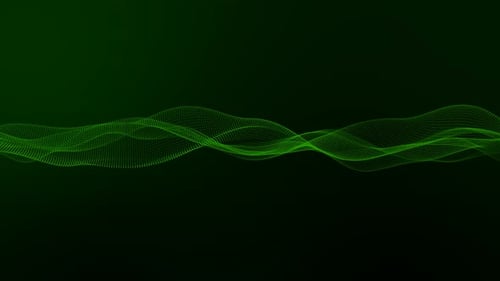 Green Digital Particle Wave Animation