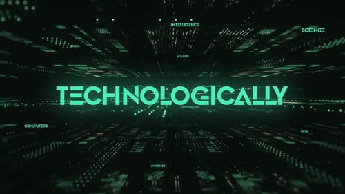 Sci Fi Digital Data Word Technologically