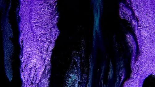Abstrakte Farbe, die Neon Blau Grün und Violett Lila Farben Tinte mischt