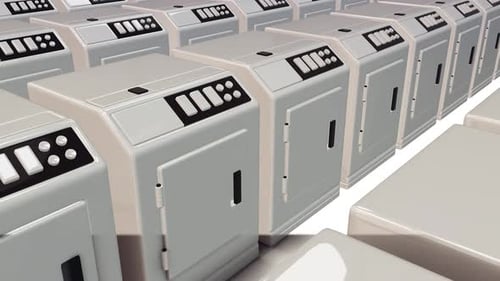 Modern Corporate Technology Server Array Loop