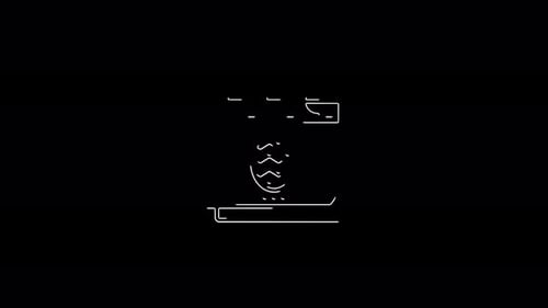 A calendar icon with date Happy Easter moving lines on black background.