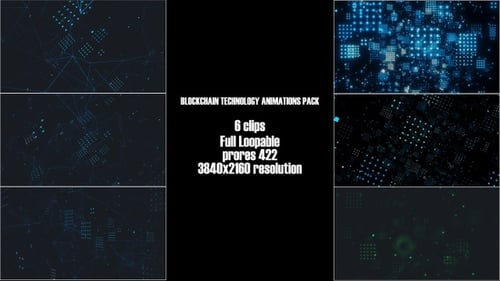 Paket mit Blockchain-Technologie-Animationen