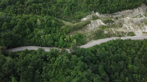 Mountain Winding Zig Zag Road