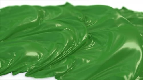 Abstract Fluid Green Fabric Motion Background