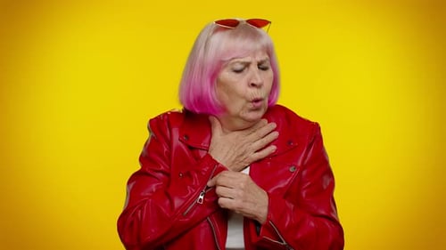 Woman Experiencing Throat Pain and Discomfort