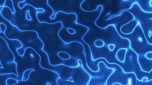 Fluid Neon Blue Lines Abstract Background