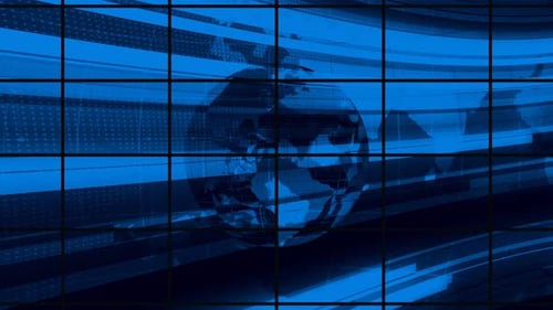 Futuristic Digital Globe Corporate News Animated Background