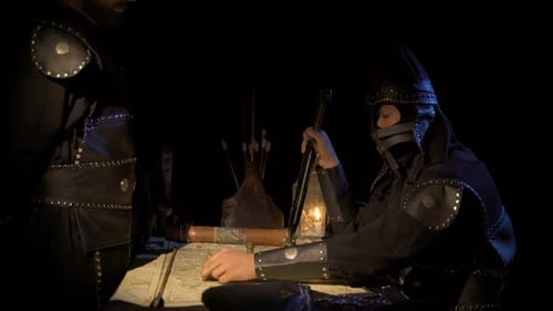 Figures in Armor Study Map by Candlelight