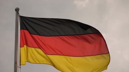 German Flag Waving Proudly