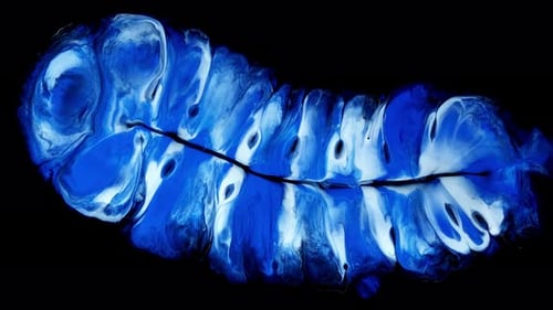 Blau und Weiß Kreative abstrakte Acryl-Tapete Textur Acrylmalerei auf Leinwand