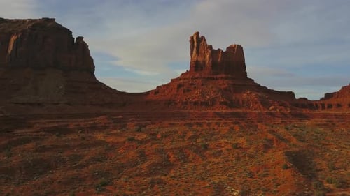 Flying over an amazing rock formation